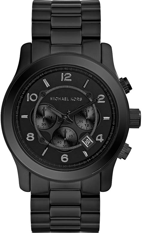 michael kors black diamante watch|Michael Kors matte black watch.